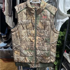 Under Armour Camo Puffer Vest with Red Logo